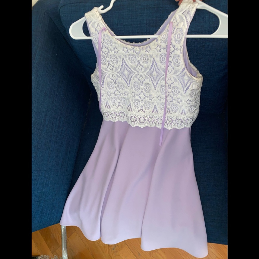 Purple print dress